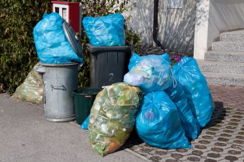 Recycling materials at a demolition site