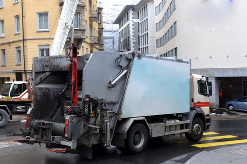 Inspector reviewing a skip at a site