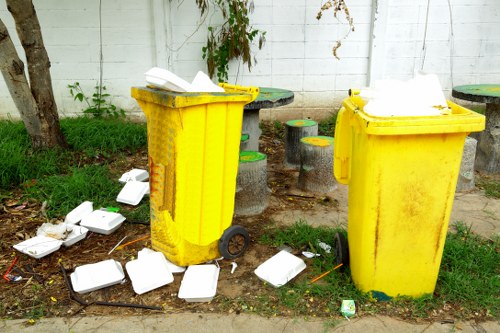 Local regulations sign for hazardous waste disposal