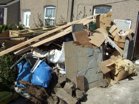 Community members participating in a recycling event