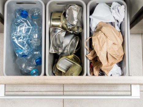 Various types of builders waste materials